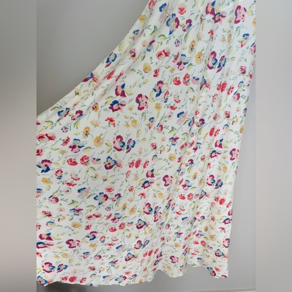 NEW DOEN Valerine SIlk Blend Dress Windswept Blooms Cream Floral | US XS - Picture 13 of 16